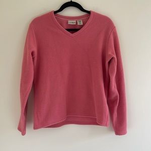 L.L Bean Pink Plush Long Sleeve Shirt!